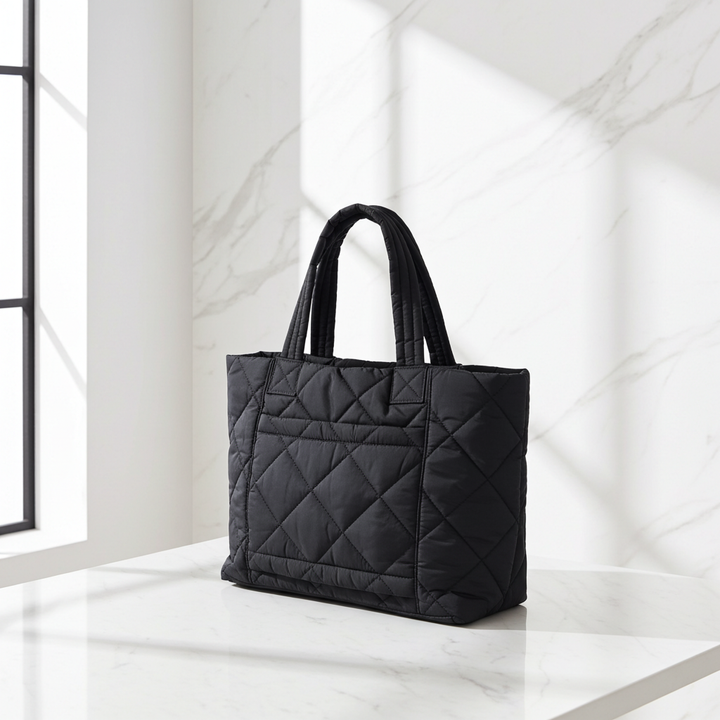 【新品•未使用】THEATHEA 新作3WAYトートバッグ 3点セット ブラック AMELIE 3WAY キルティングマザーズバッグ – THEATHEA